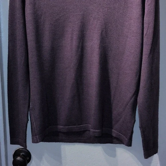 Patrick Assaraf M Extra Fine Merino Wool Eggplant - Picture 6 of 10